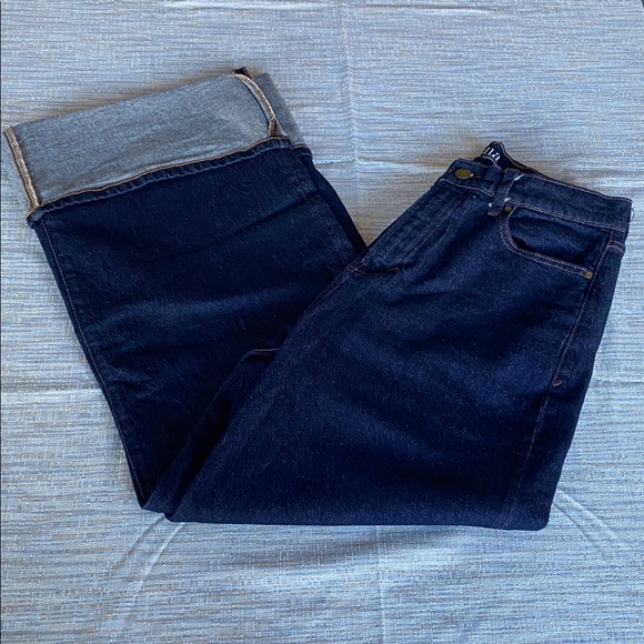 Women's A.N.A. Wide-Leg High-Waisted Dark Blue Jeans - Picture 2 of 14